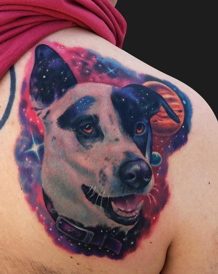 Tattoos - Space Dog Tattoo - 93206